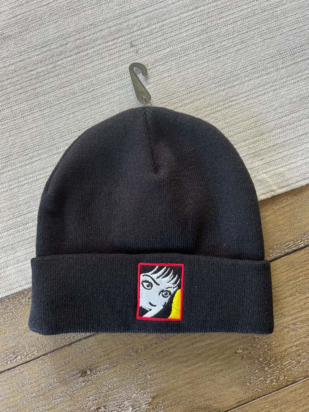 Junji Ito Collection Embroidered Patch Beanie Black NWOT